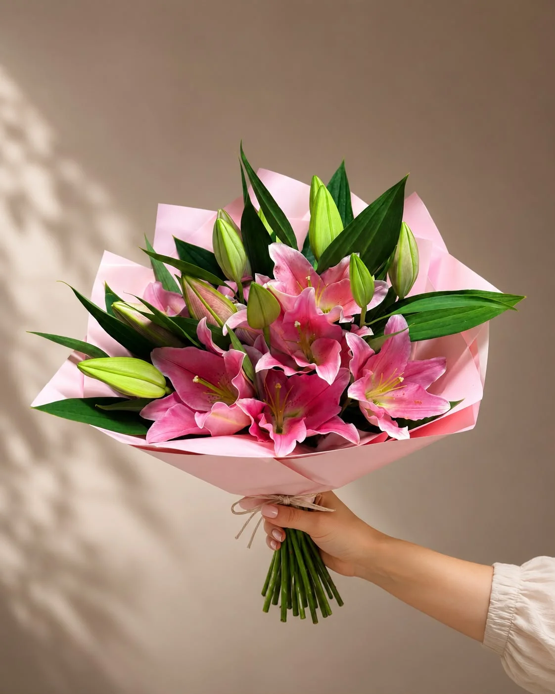 Pembe Lilyum Buketi - Image 2
